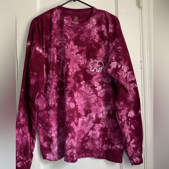 Ivory Ella Crewneck Pullover Tie Dye Long Sleeves Tee, Size: Large - Picture 1 of 5